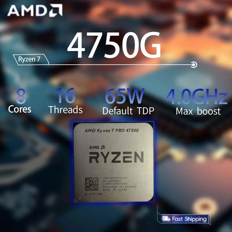 AMD Ryzen 7 PRO 4750G R7 PRO 4750G R7 4750G 3.6GHz--4.4GHz 8-Core 16-Thread 65W CPU Processor L2=4M L3=8M Socket AM4 CPU