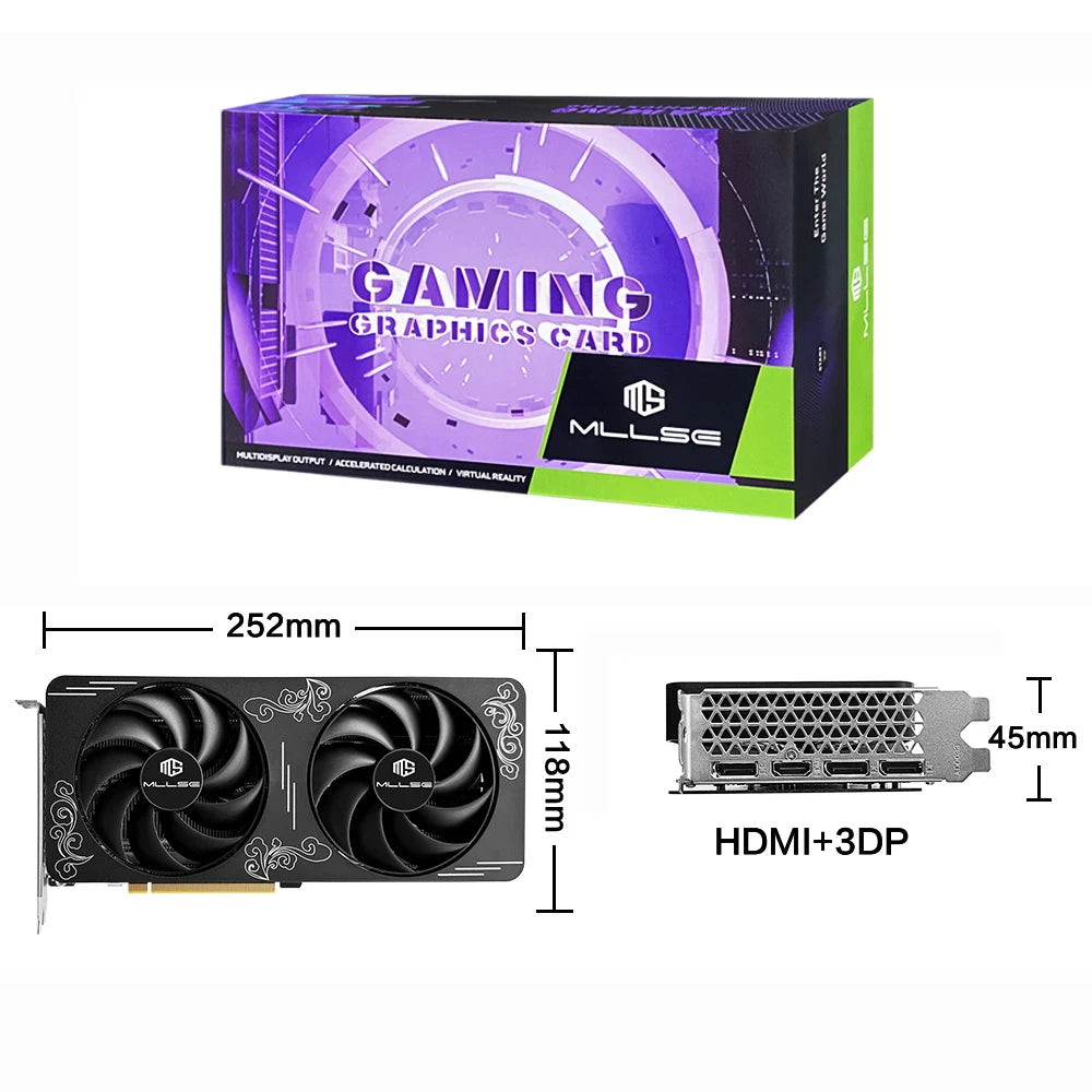 MLLSE AMD RX7650 GRE 8GB Graphics Card GPU GDDR6 128-bit 6nm Game supportDesktop CPU Video Card rx 7650 gre 8gb Placa De Video