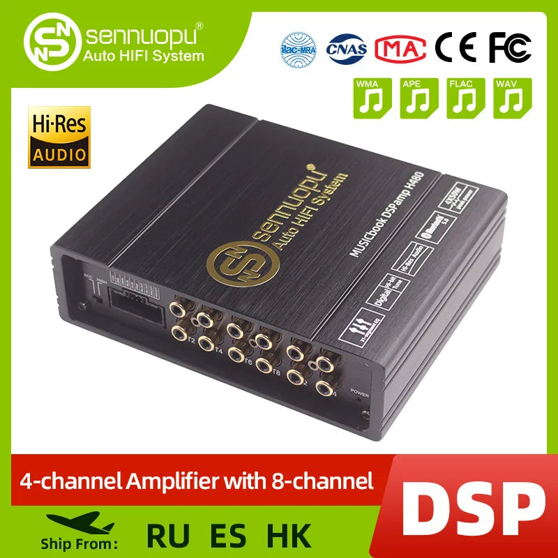 Sennuopu Car DSP Processor 4 Channel Amplifier 8 Channels Digital Sound Processors