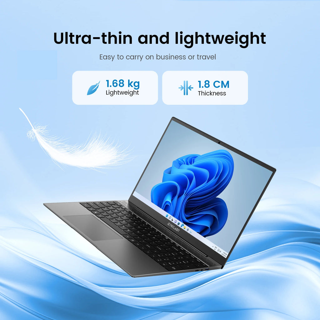 Teclast F16 Plus Laptop, 15.6 inch, Windows 11 Pro, 8GB RAM 256GB SSD, for Celeron Gemini Lake 4 Core CPU, USB, mini-HDMI