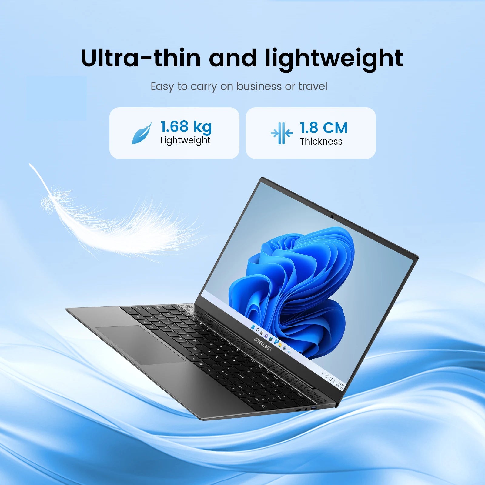 Teclast F16 Plus Laptop, 15.6 inch, Windows 11 Pro, 8GB RAM 256GB SSD, for Celeron Gemini Lake 4 Core CPU, USB, mini-HDMI