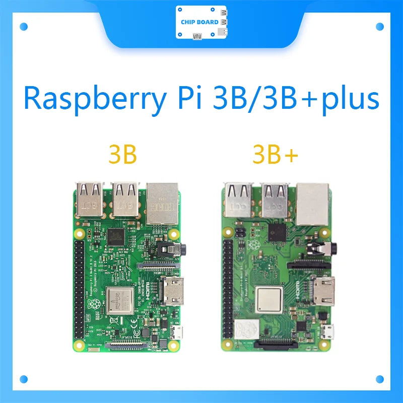Original Element14 Raspberry Pi 3 Model B/B+ Plus，the Third Generation Pi A 1.4GHz 64-bit quad-core  Cortex-A53 CPU