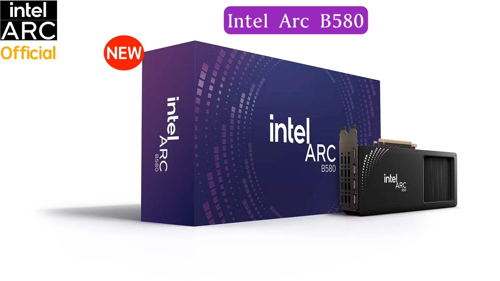 Original New Intel Arc B580 Limited Edition Graphics Card Black GDDR6 2670MHz Dual Fan Video Card (192-bit, PCI-Express 4.0 x8)