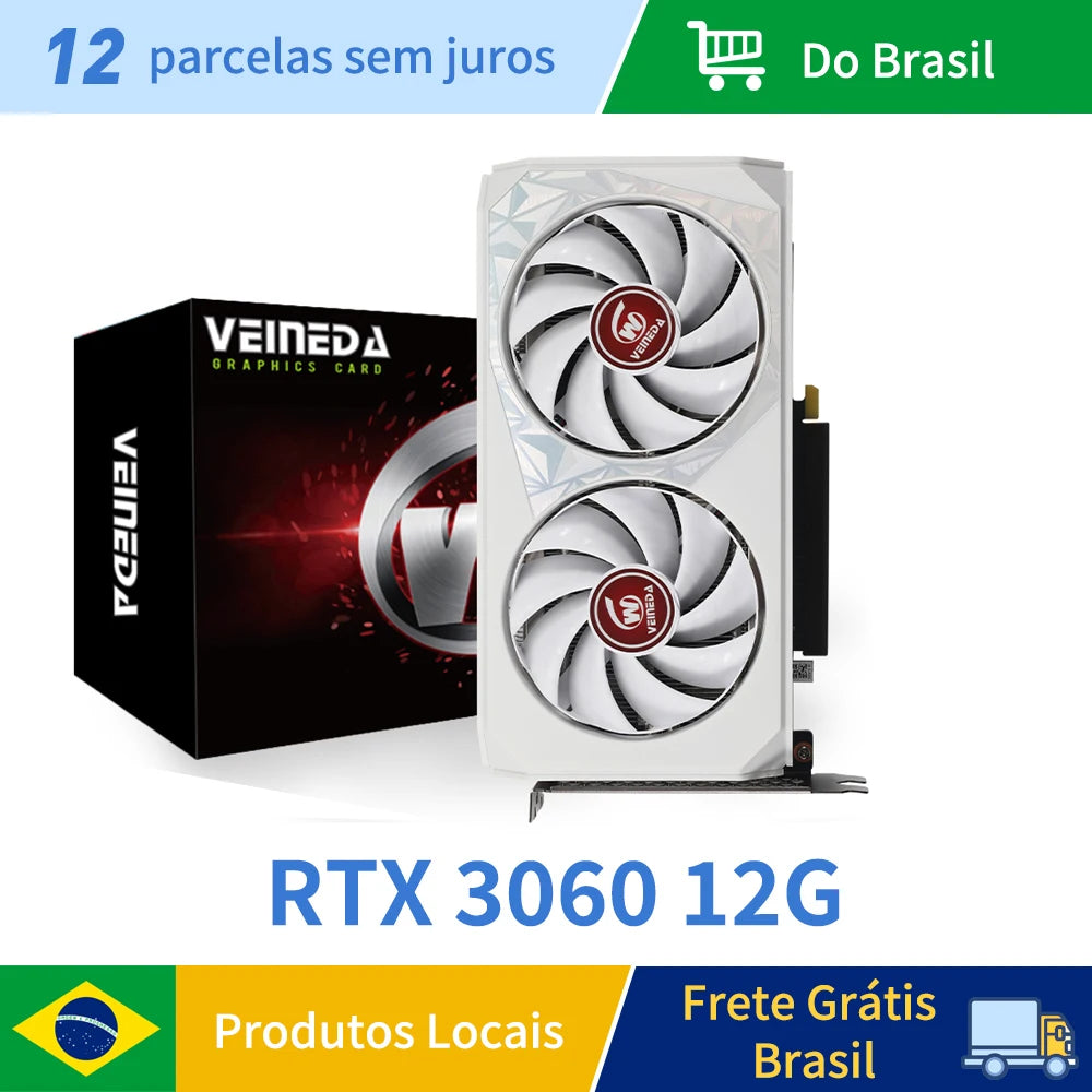 VEINEDA RTX 3060 12GB Graphics Card 192-bit GDDR6 GPU PCI-E 4.0 rtx3060 12g PC Desktop Game