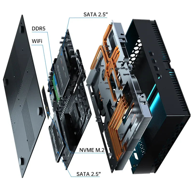 New Msecore MV300 Intel Core 13th Gen i9-13900F RTX4070 12G Graphic Card Mini PC Gamer Desktop Computer Windows 11 WiFi6 BT5.3