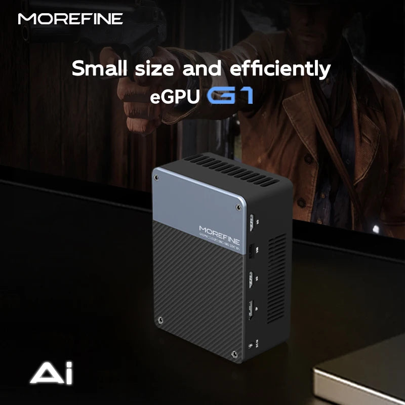 MOREFINE 2025 NEW Mini Pc GPU G1 AI RTX 4090M/4080M/4060 Super Graphics Card 16GB GDDR6 Thunderbolt3 TypeC External GPU computer