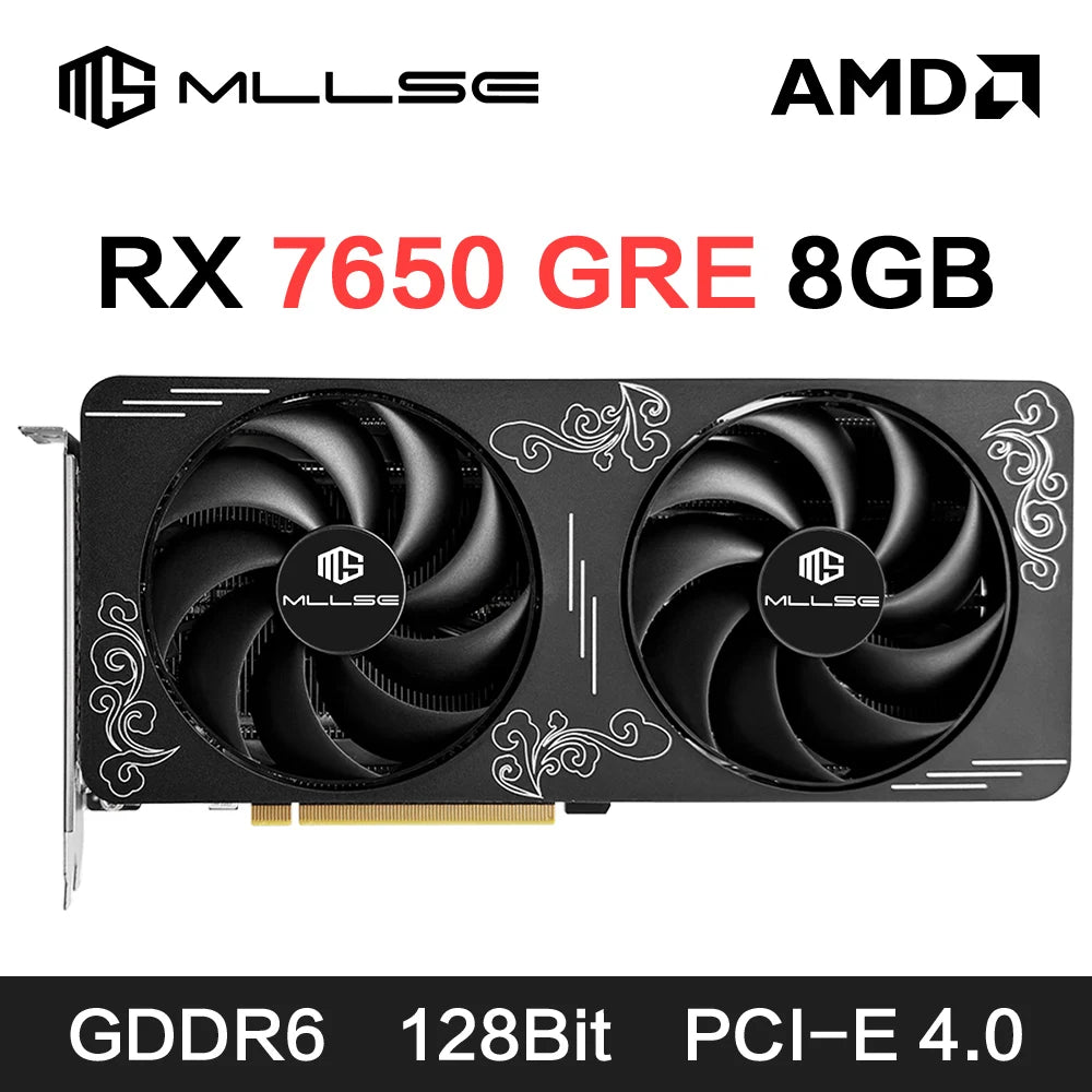 MLLSE AMD RX7650 GRE 8GB Graphics Card GPU GDDR6 128-bit 6nm Game supportDesktop CPU Video Card rx 7650 gre 8gb Placa De Video