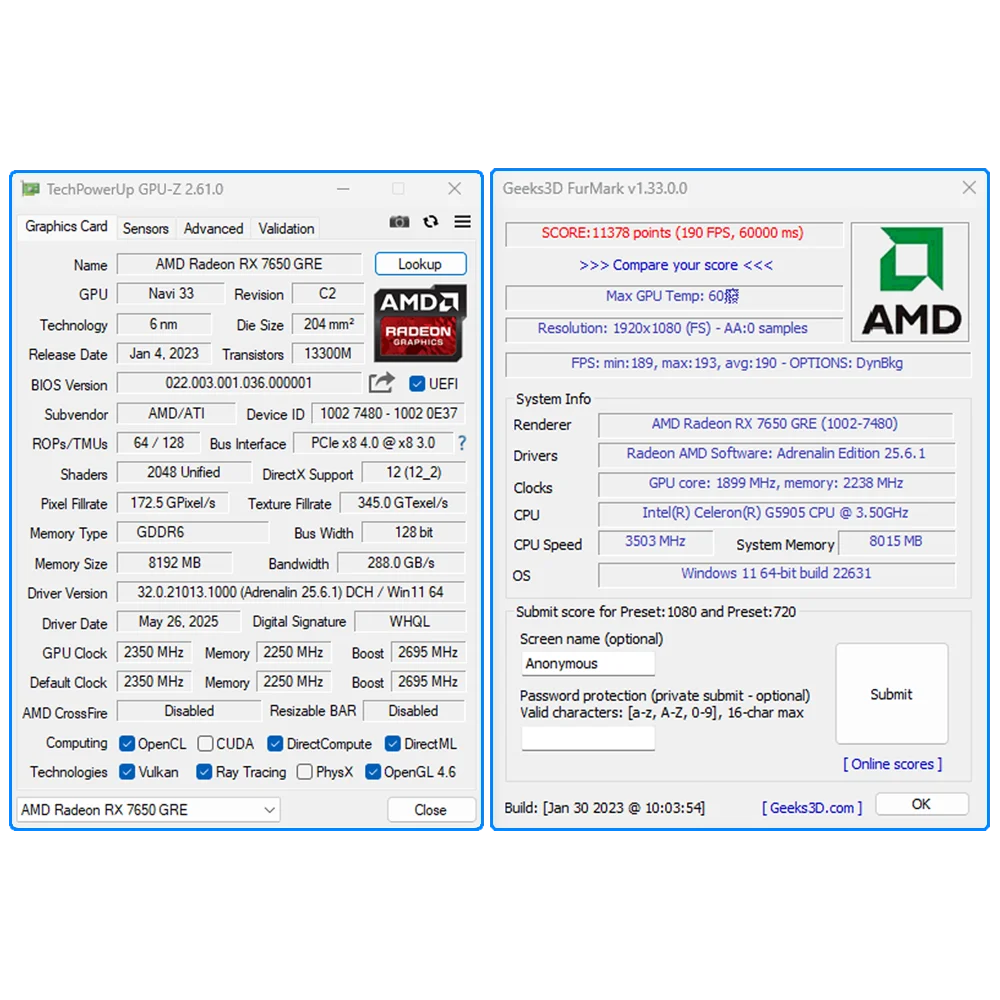 MLLSE AMD RX7650 GRE 8GB Graphics Card GPU GDDR6 128-bit 6nm Game supportDesktop CPU Video Card rx 7650 gre 8gb Placa De Video