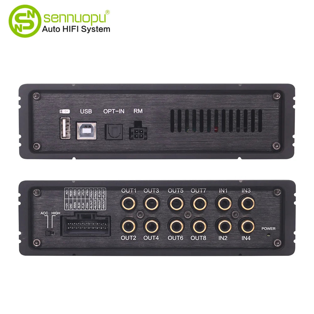 Sennuopu Car DSP Processor 4 Channel Amplifier 8 Channels Digital Sound Processors