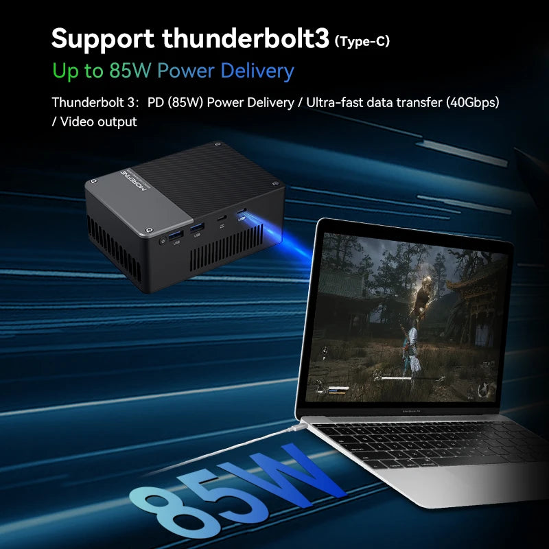 MOREFINE 2025 NEW Mini Pc GPU G1 AI RTX 4090M/4080M/4060 Super Graphics Card 16GB GDDR6 Thunderbolt3 TypeC External GPU computer