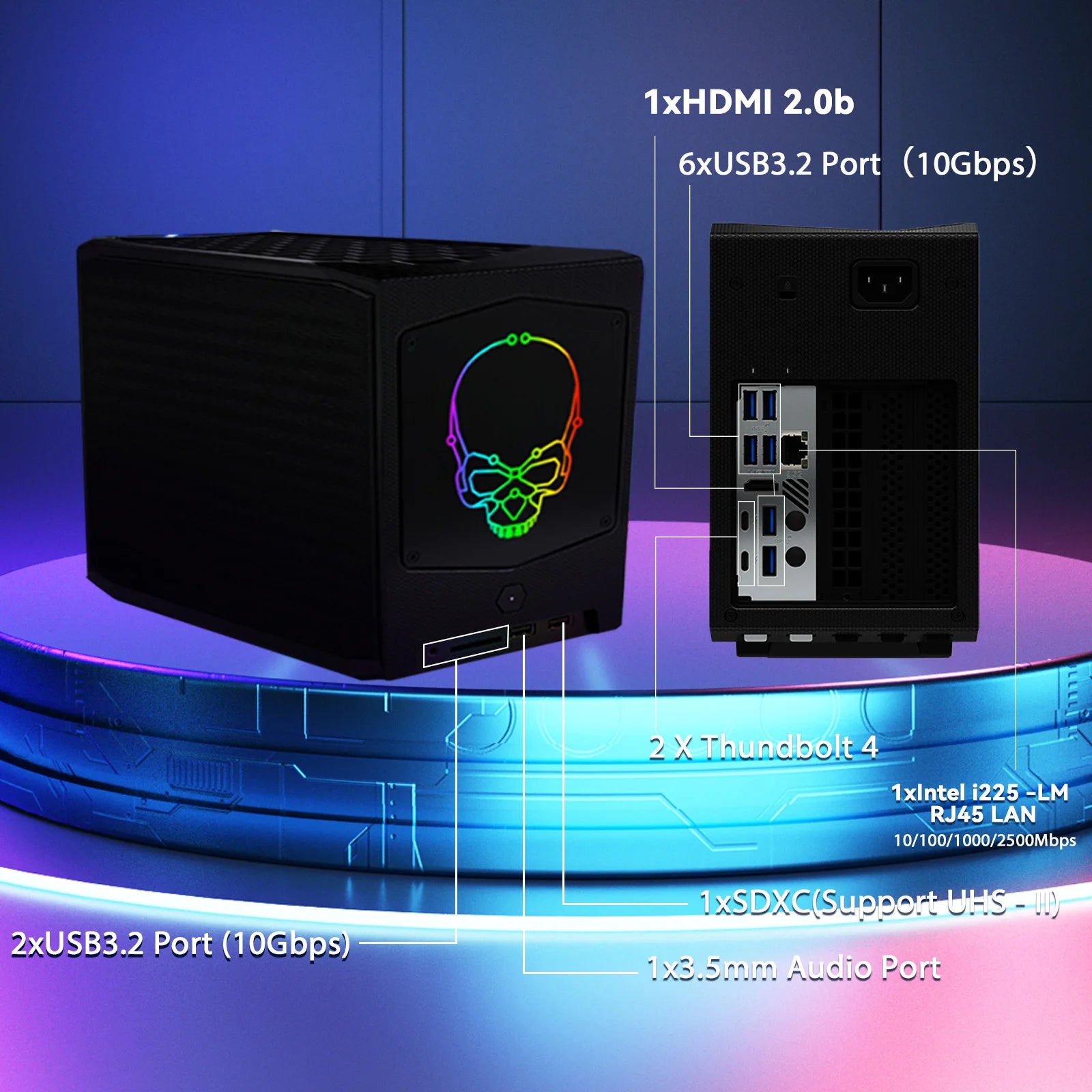 Intel NUC 11th NUC11BTMi7 Core i7-11700B Processor 4.8GHz UHD Graphics Mini PC Window 11 Thunderbolt 4 WiFi 6E Bluetooth 5.2