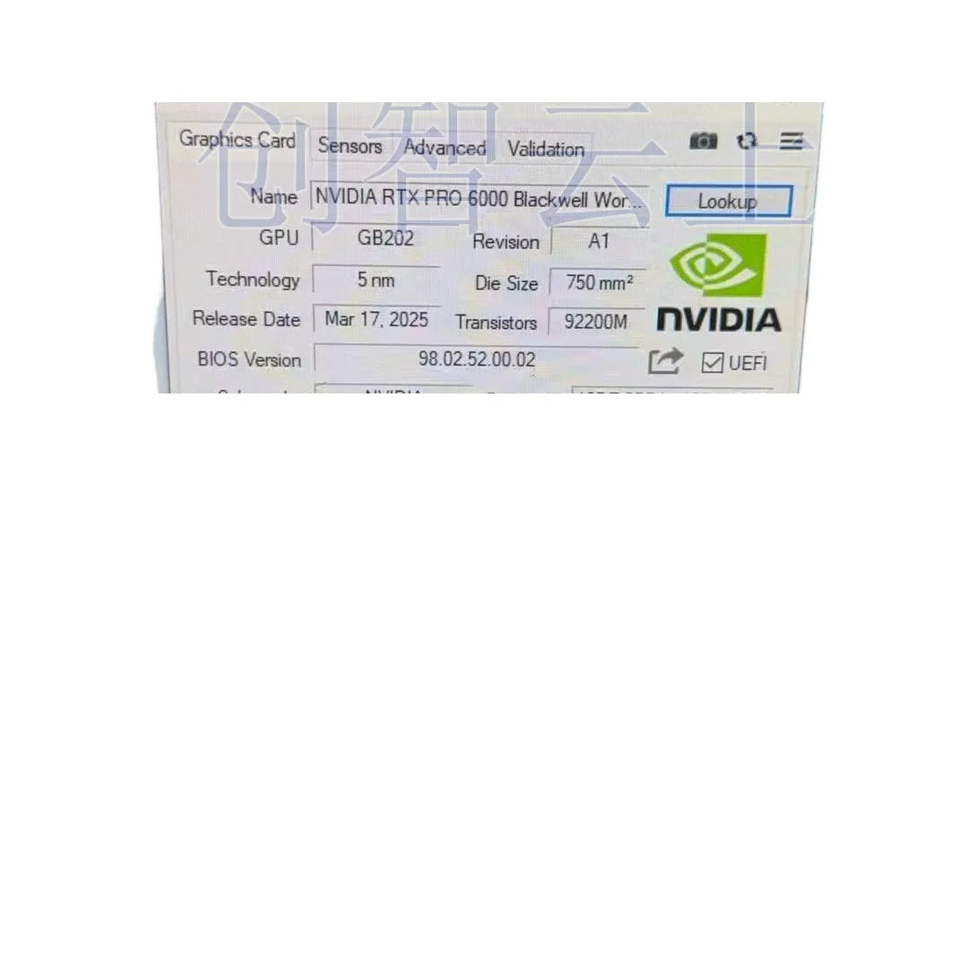 NVIDIA RTX PRO 6000 96G Blackwell Workstation-Edition Graphics Card